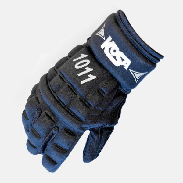 Bandyhandskar i svart och blått från Kosa. Modell 1011
