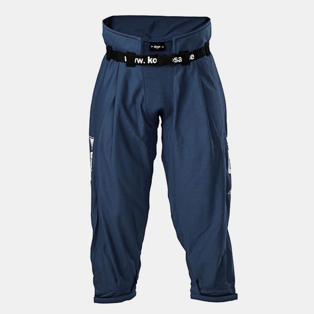 Överdragsbyxa i mörkblått av slitstarkt vävt material från Kosa Sport