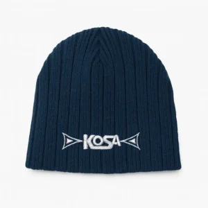 Kosa mössa stickad marin